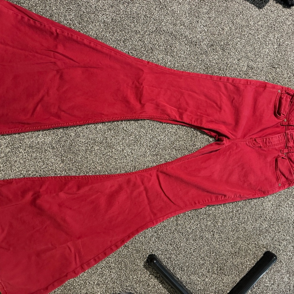 Shyanne Red Flare & Wide Leg Jeans